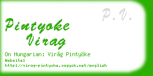 pintyoke virag business card